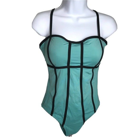 Jag Blue One Piece Strappy Swim Suit 